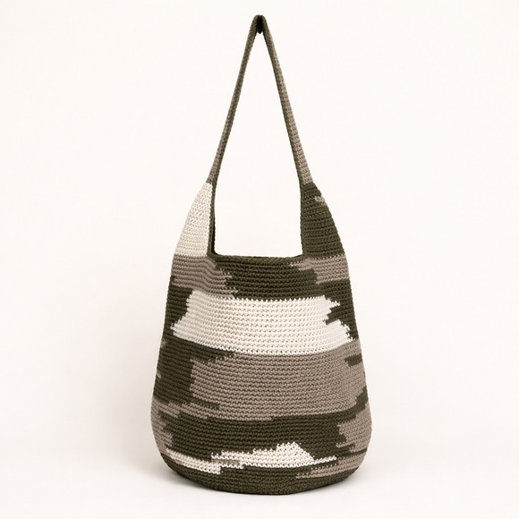 The Sak Limited Edition Hand Crocheted Camo Hobo Bag - Picture 3 of 15